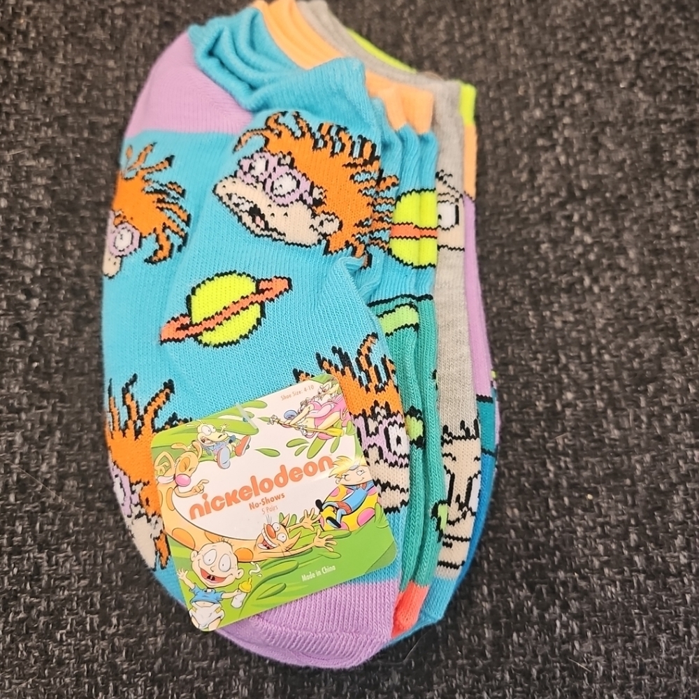 NWT Nickelodeon Rugrats Women's Socks Fits Shoe Size 4-10 Chucky Tommy Angelica